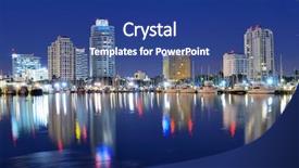  Presentation with st. petersburg - Audience pleasing presentation theme consisting of skyline of st petersburg florida backdrop and a  colored foreground
