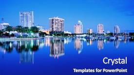 Presentation with florida - Cool new presentation theme with skyline of st petersburg florida backdrop and a royal blue colored foreground