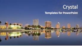  Presentation with florida - Slides with skyline of st petersburg florida background and a ocean colored foreground