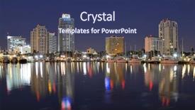  Presentation with st petersburg russia landmarks - Colorful theme enhanced with skyline of st petersburg florida backdrop and a  colored foreground