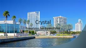  Presentation with buildings - Slides enhanced with skyline of st petersburg background and a light blue colored foreground