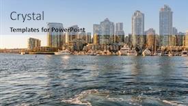  Presentation with canada - Theme enhanced with skyline of yaletown canada background and a light blue colored foreground