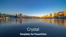  Presentation with indigenous canada - Amazing PPT layouts having skyline of yaletown canada backdrop and a ocean colored foreground