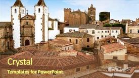  Presentation with san francisco - PPT theme having skyline san francisco javier church background and a tawny brown colored foreground