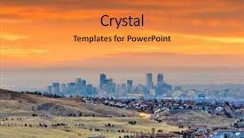  Presentation with colorado - Audience pleasing PPT layouts consisting of skyline viewed from red rock backdrop and a gold colored foreground