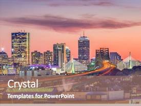 Boston Skyline With Bridges And PPT template 71 | CrystalGraphics