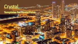  Presentation with city chicago - Beautiful PPT layouts featuring downtown in chicago city illinois backdrop and a tawny brown colored foreground