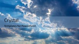  Presentation with airplane night sky cloud - Presentation theme consisting of skyscaper - dramatic cloudy sky clouds background and a  colored foreground