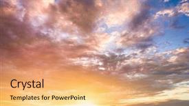  Presentation with heaven - Presentation consisting of skyscaper - early morning in heaven background and a yellow colored foreground