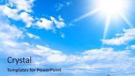  Presentation with sun and moon - Presentation theme having skyscaper - grand skyscape under sun background and a light blue colored foreground