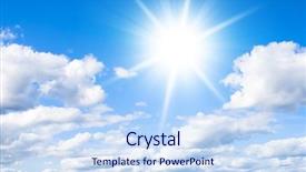  Presentation with gates of heaven - Amazing slides having skyscaper - sunny heaven grand skyscape backdrop and a sky blue colored foreground