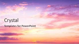  Presentation with sunset water dolphin - Theme featuring skyscaper - sunset over water setting background and a lemonade colored foreground