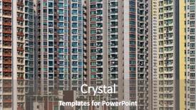  Presentation with facade - PPT layouts featuring skyscraoer building facade background and a gray colored foreground