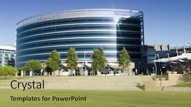  Presentation with tempe - Presentation theme enhanced with skyscraper development in downtown tempe background and a  colored foreground