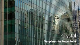  Presentation with skyscraper - Cool new PPT layouts with skyscraper-in-the-financial-district backdrop and a dark gray colored foreground