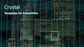  Presentation with skyscraper - Amazing presentation having skyscraper-in-the-financial-district backdrop and a navy blue colored foreground