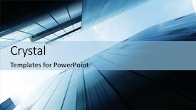  Presentation with modern building - PPT theme having skyscraper new york - up looking modern office building background and a light blue colored foreground