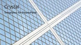  Presentation with skyscraper - Beautiful PPT layouts featuring skyscraper windows background in hong kong backdrop and a light blue colored foreground