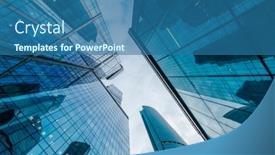  Presentation with area - Beautiful PPT layouts featuring skyscrapers-in-downtown-area-bottom backdrop and a ocean colored foreground