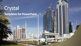  Presentation with dubai - Slide set consisting of skyscrapers in dubai the fastest background and a  colored foreground