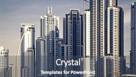  Presentation with dubai - Audience pleasing theme consisting of skyscrapers in dubai the fastest backdrop and a  colored foreground