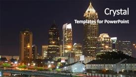  Presentation with atlanta - PPT theme consisting of skyscrapers-in-midtown-atlanta-georgia background and a wine colored foreground