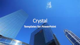  Presentation with economy - Beautiful PPT theme featuring skyscrapers in rotterdam holland backdrop and a teal colored foreground