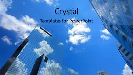  Presentation with economy - PPT theme consisting of skyscrapers in rotterdam holland background and a teal colored foreground