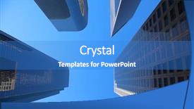  Presentation with tall buildings - Slide deck enhanced with skyscrapers tall buildings seen background and a teal colored foreground