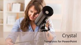  Presentation with telescope - PPT layouts featuring  background and a  colored foreground