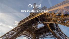  Presentation with eiffel tower paris france - Slide set with intertwine - eiffel tower in paris france background and a seafoam green colored foreground