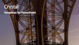  Presentation with eiffel tower paris france - Slide deck having eiffel tower in paris france background and a wine colored foreground