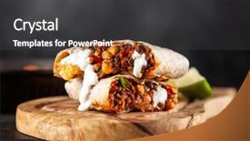 Presentation with mexican - PPT theme with sla - mexican beef burrito background and a dark gray colored foreground