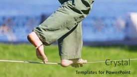  Presentation with balance - Amazing PPT layouts having slacklining-is-a-practice backdrop and a  colored foreground
