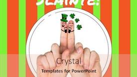  Presentation with saint patrick day - Cool new theme with slainte-text-with-fingers backdrop and a coral colored foreground
