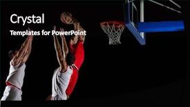  Presentation with basketball basketball hoop sport ball - Amazing presentation theme having slam - basketball game sport player backdrop and a  colored foreground