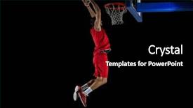  Presentation with sales action plan - Slide set enhanced with slam - basketball game sport player background and a black colored foreground