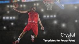  Presentation with sales action plan - Presentation consisting of slam - basketball game sport player background and a dark gray colored foreground