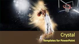 Presentation with basketball - Theme having slam - basketball player basketball concept background and a tawny brown colored foreground