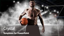  Presentation with basketball basketball hoop sport ball - Colorful presentation enhanced with slam - basketball player holding ball backdrop and a dark gray colored foreground