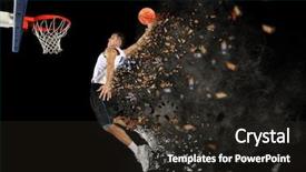  Presentation with gym - Slide deck consisting of slam - basketball player in action background and a dark gray colored foreground
