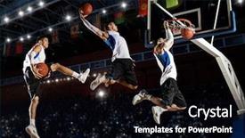  Presentation with sales action plan - Amazing slide deck having slam - basketball player in action backdrop and a  colored foreground
