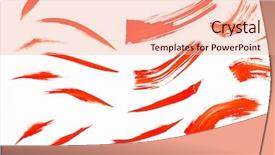  Presentation with orange abstract - PPT layouts having slash - abstract smears of orange paint background and a coral colored foreground