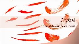  Presentation with orange abstract - Theme consisting of slash - abstract smears of orange paint background and a lemonade colored foreground