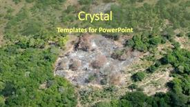  Presentation with agricultural - Beautiful presentation featuring slash-and-burn agricultural practice backdrop and a tawny brown colored foreground