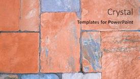  Presentation with blue design - Audience pleasing presentation consisting of slate abstract design in shades of blue and red backdrop and a coral colored foreground