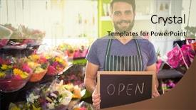  Presentation with pedestrian safety in cross section - Cool new slide deck with slate at his flower shop backdrop and a blonde colored foreground