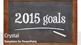  Presentation with resolutions - Theme consisting of slate blackboard - new year plan background and a tawny brown colored foreground