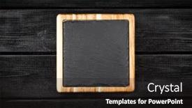  Presentation with slate - PPT theme with slate board in a wooden frame background and a dark gray colored foreground