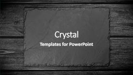  Presentation with wood board - PPT theme featuring slate board on black wood background and a dark gray colored foreground